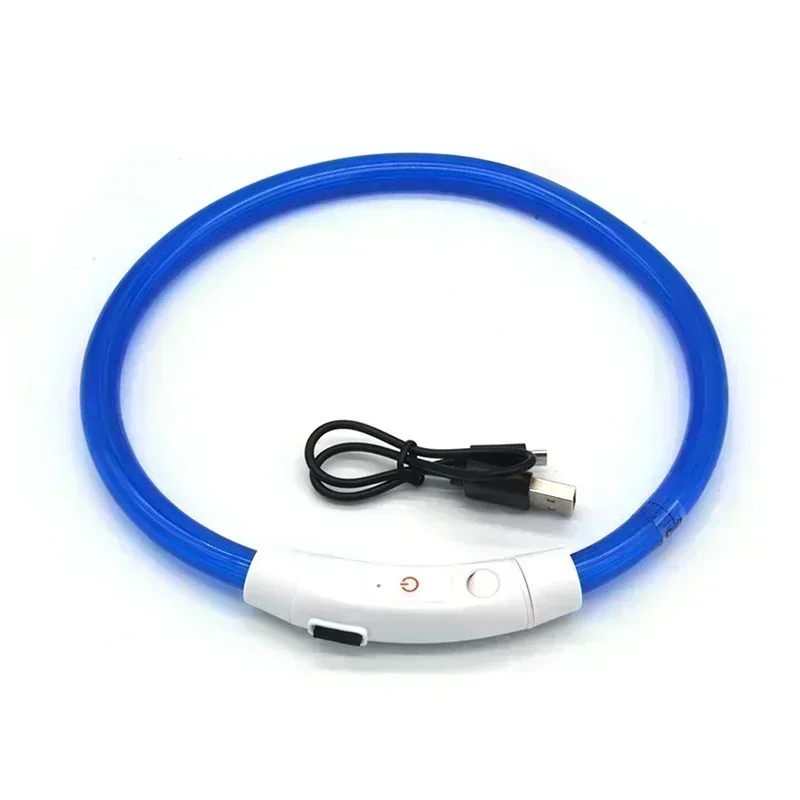 LED Pet Dog Collar Detachable Glowing Necklace Light Flashing USB Loss Prevention Anti-Lost Dogs Night Safety Luminous Products