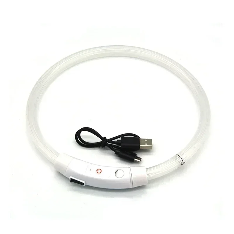 LED Pet Dog Collar Detachable Glowing Necklace Light Flashing USB Loss Prevention Anti-Lost Dogs Night Safety Luminous Products