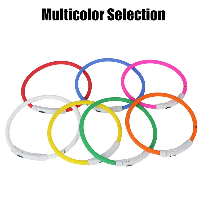 Night Safety Flashing Glow Collar Night Luminous Charge Collar Led Usb Dog Collar Pet Accessories Dog Accessories