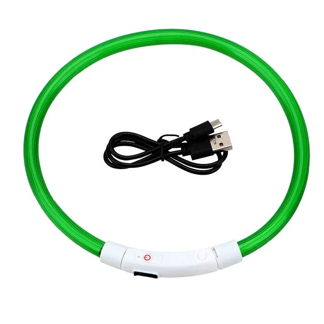 Led Light Dog Collar Detachable Glowing Usb Charging Luminous Leash For Pet Dogs Products Usb Charge Luminous Pet Accessories