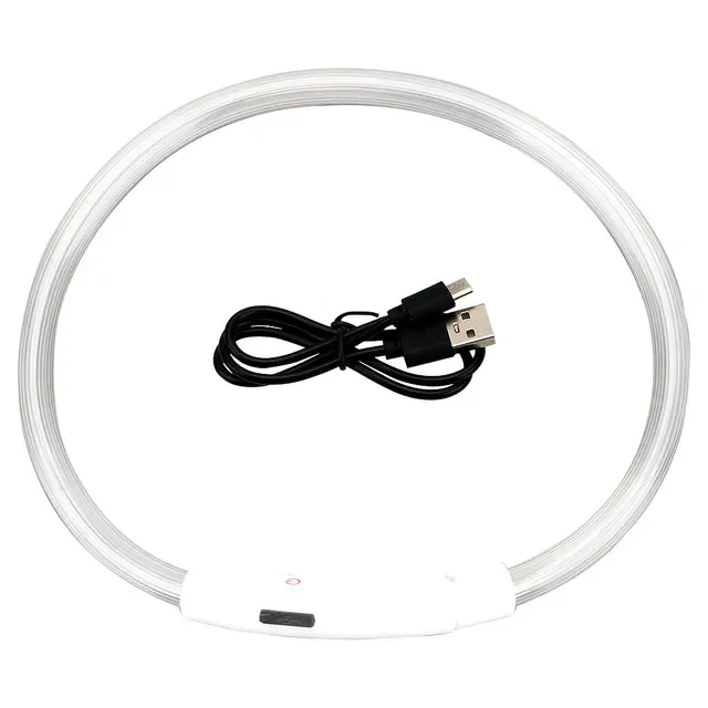 Led Light Dog Collar Detachable Glowing Usb Charging Luminous Leash For Pet Dogs Products Usb Charge Luminous Pet Accessories