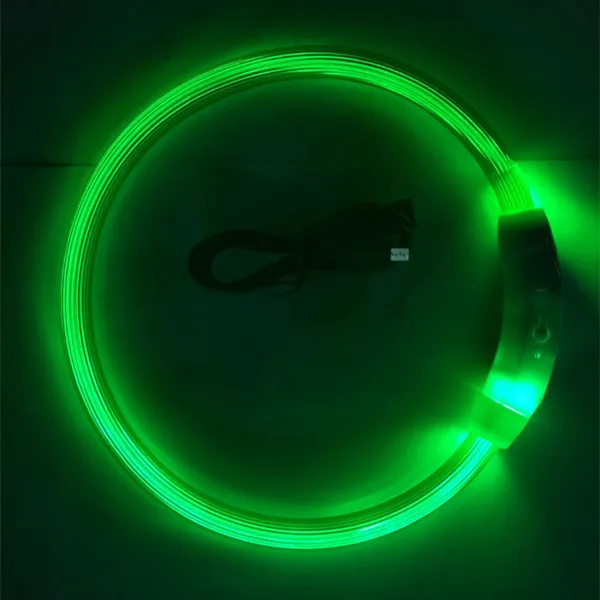 LED Glowing Dog Collar Flashing Rechargea Luminous Collar Night Anti-Lost Dog Light HarnessFor Puppy Pet Products