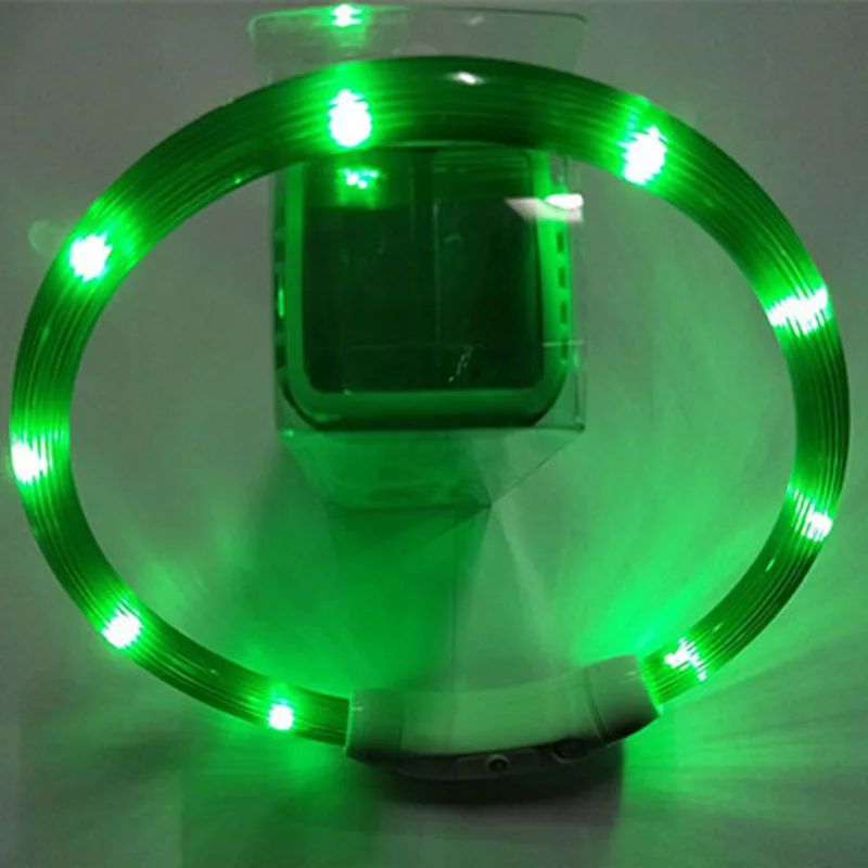 LED Glowing Dog Collar Flashing Rechargea Luminous Collar Night Anti-Lost Dog Light HarnessFor Puppy Pet Products