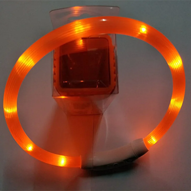 LED Glowing Dog Collar Flashing Rechargea Luminous Collar Night Anti-Lost Dog Light HarnessFor Puppy Pet Products