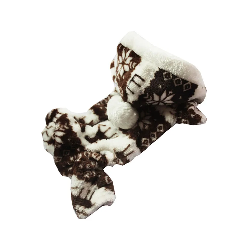 The New Autumn And Winter Snowflake Soft Fleece Dog Clothes Pet Dress Pattern Coral Velvet Deer Christmas Puppy Coat Four Ha