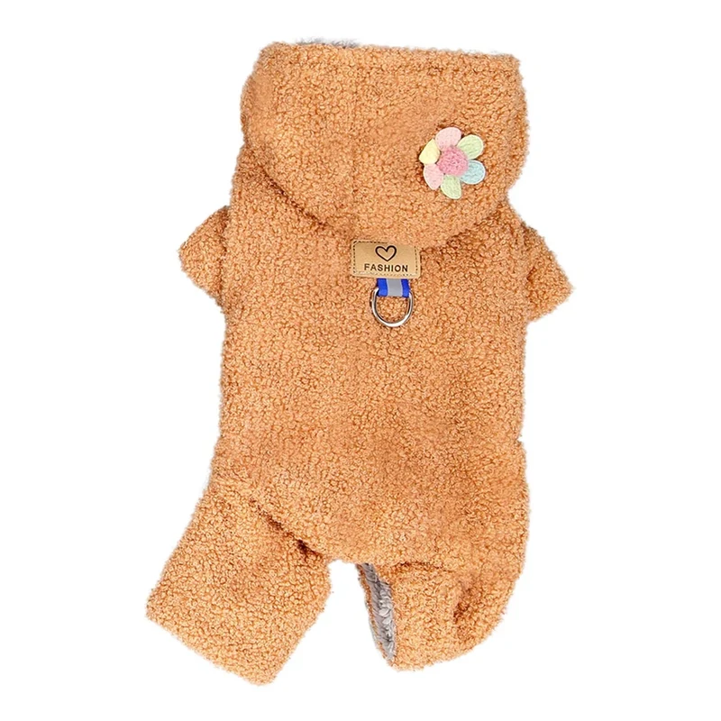 Winter Dog Clothes For Small Dogs Dog Jacket Thicken Warm Fleece Puppy Pet Coat Fur Hooded Jacket Jumpsuit Chihuahua Clothing