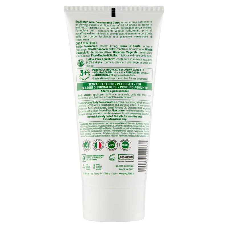 Equilibra Aloe 3+ Dermocrema Corpo 150ml