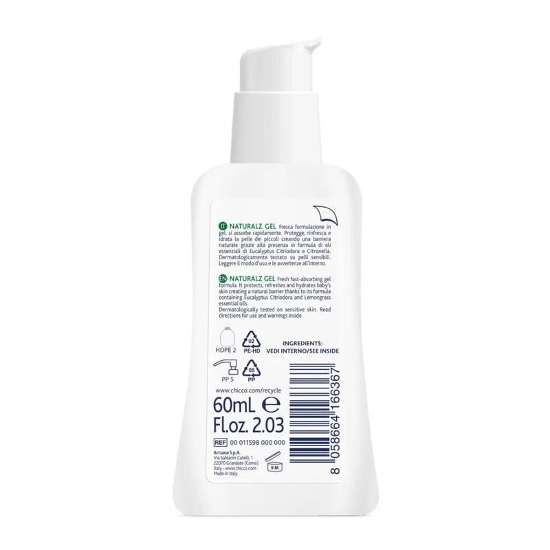 Chicco Gel Naturalz Antizanzare Protettivo&Rinfrescante 60ml 2Anni+
