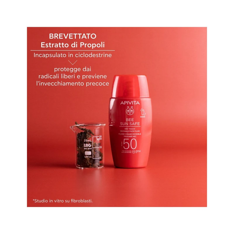 Apivita Bee Sun Safe Dry Touch Fluido Viso Invisibile SPF50 50ml