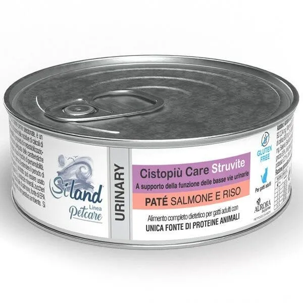 Siland Cistopiù Care Struvite Cibo Umido Salmone Riso Per Gatti 85g