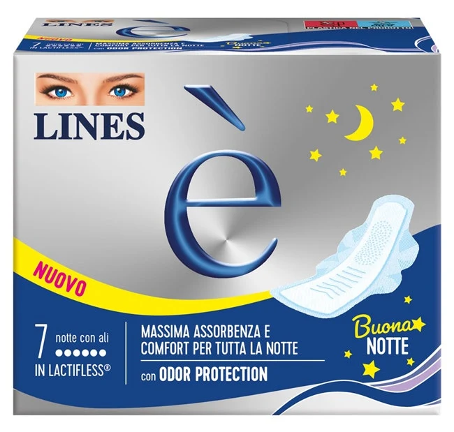 Lines e' Notte Downcount Assorbenti 7 Pezzi
