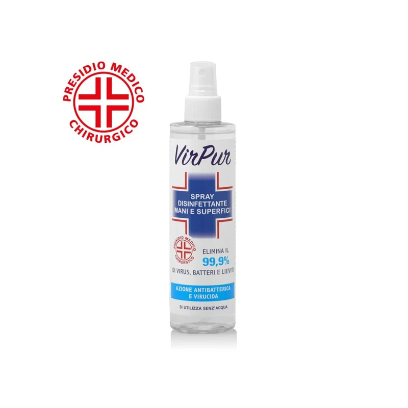 Virpur Spray Disinfettante Mani e Superfici 250ml Efficace