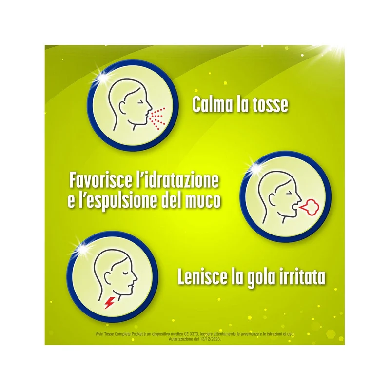 Vivin Tosse Complete 3in1 Pocket Tosse Secca Grassa Mal Di Gola 14 Stickpack