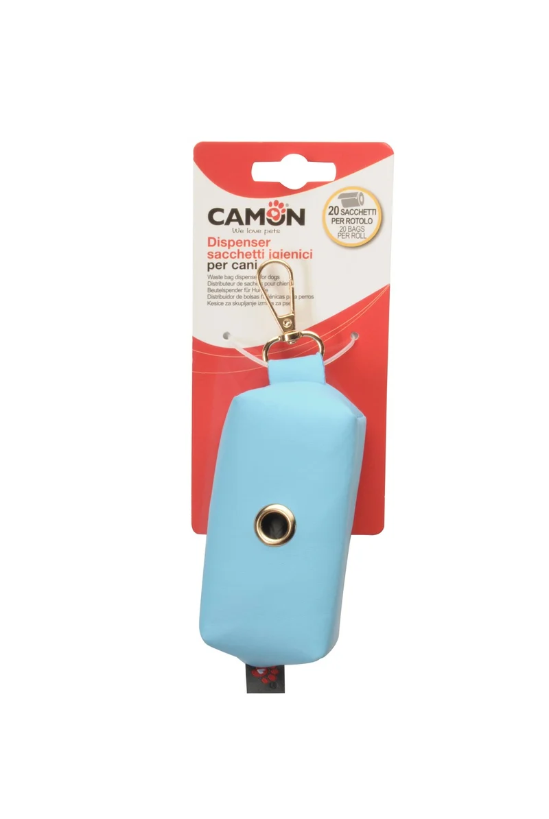 Camon Dispenser Porta Sacchetti in Similpelle 9 cm