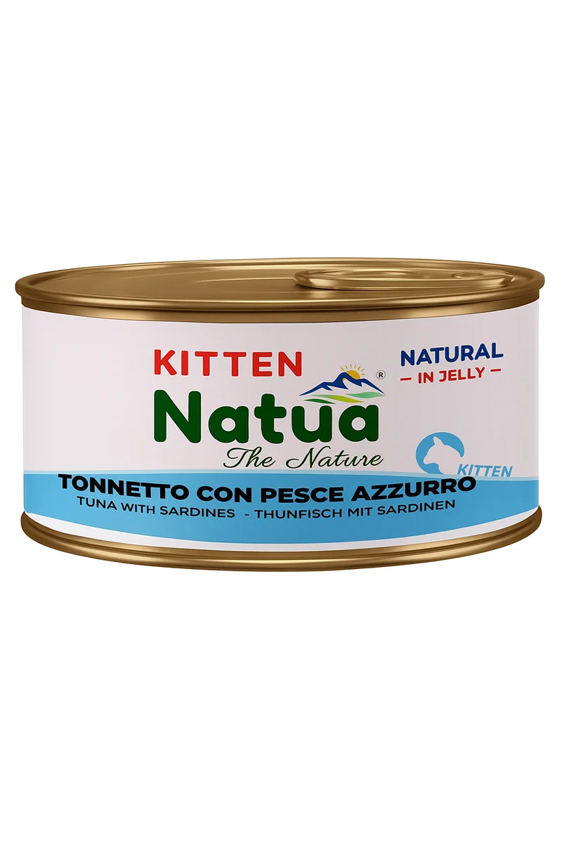 Natua Cat Natural Kitten Tonnetto Pesce Azzurro Jelly 85g Lattina