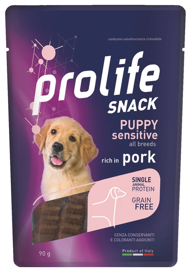 Prolife Snack Puppy Sensitive Grain Free Maiale 90g