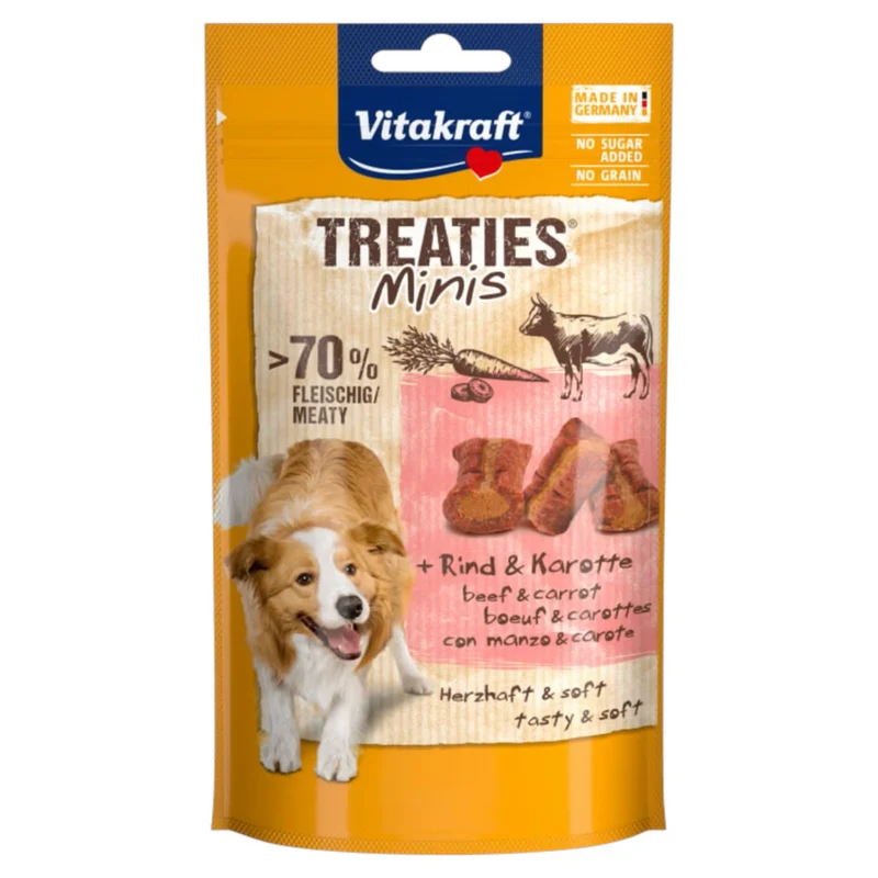 VITAKRAFT Snack Cane Treaties Minis Bits Manzo 48gr