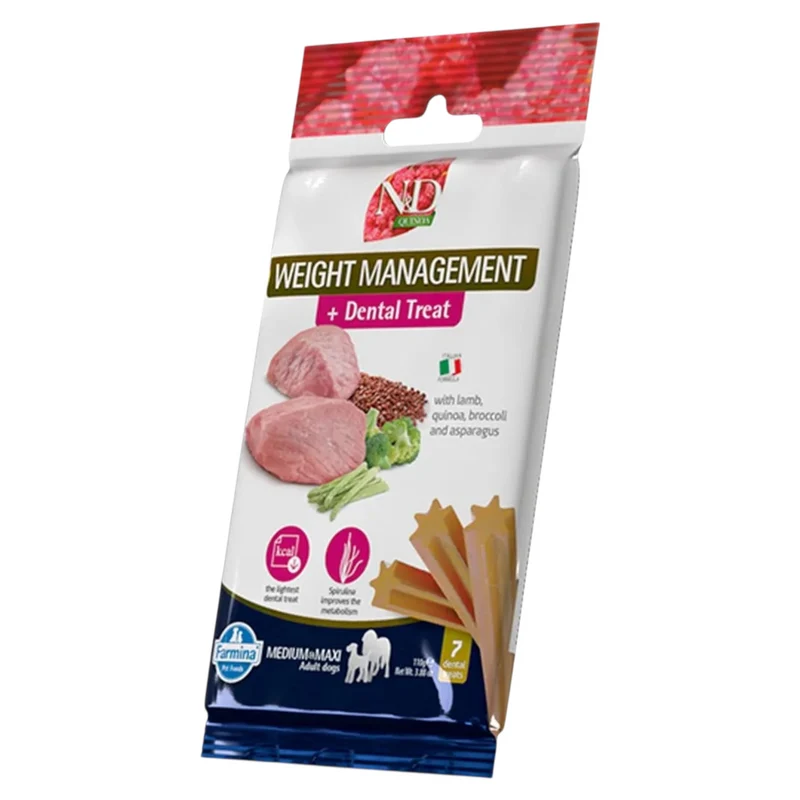 N&D Quinoa Dental Sticks Weight Management Medium Agnello Cane (7pz)