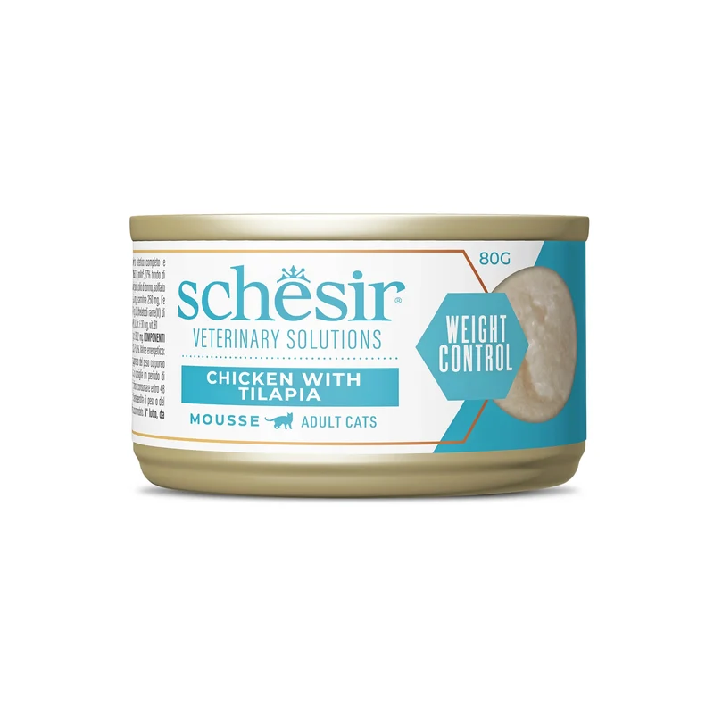 Schesir Weight Control Gatto Mousse Pollo Tilapia 8x80 g