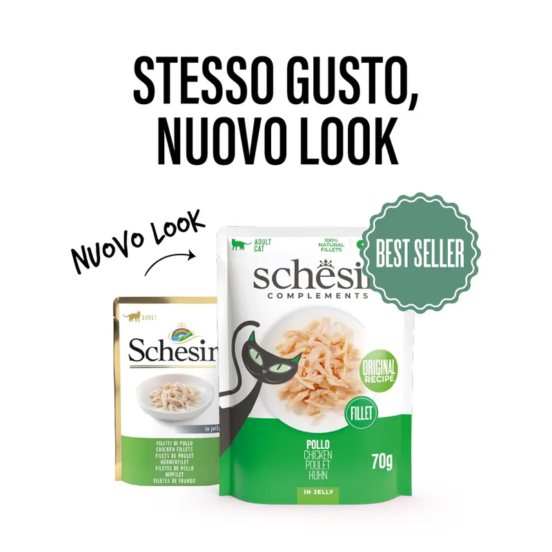 Schesir Filetti di Pollo in Gelatina 70 g Gatto Adulto