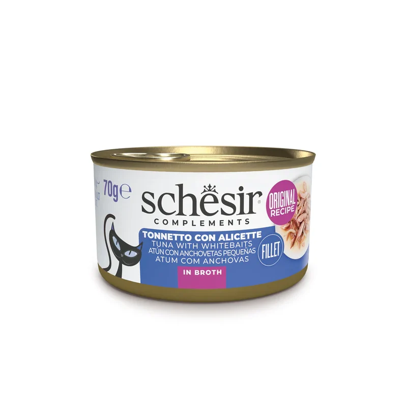 Schesir Tonnetto con Alicette in Brodo 70g Lattina