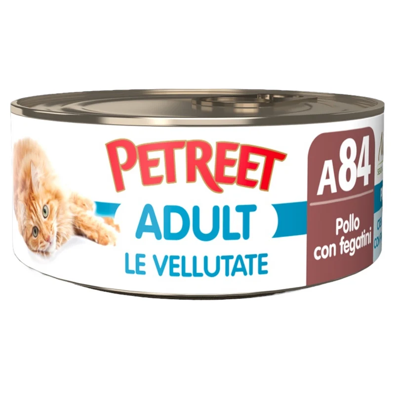 PETREET A84 Cat Vellutata Pollo con Fegatini 70Gr