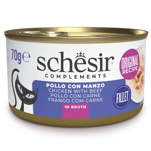 Schesir Pollo con Gamberetti in Brodo 70g Lattina