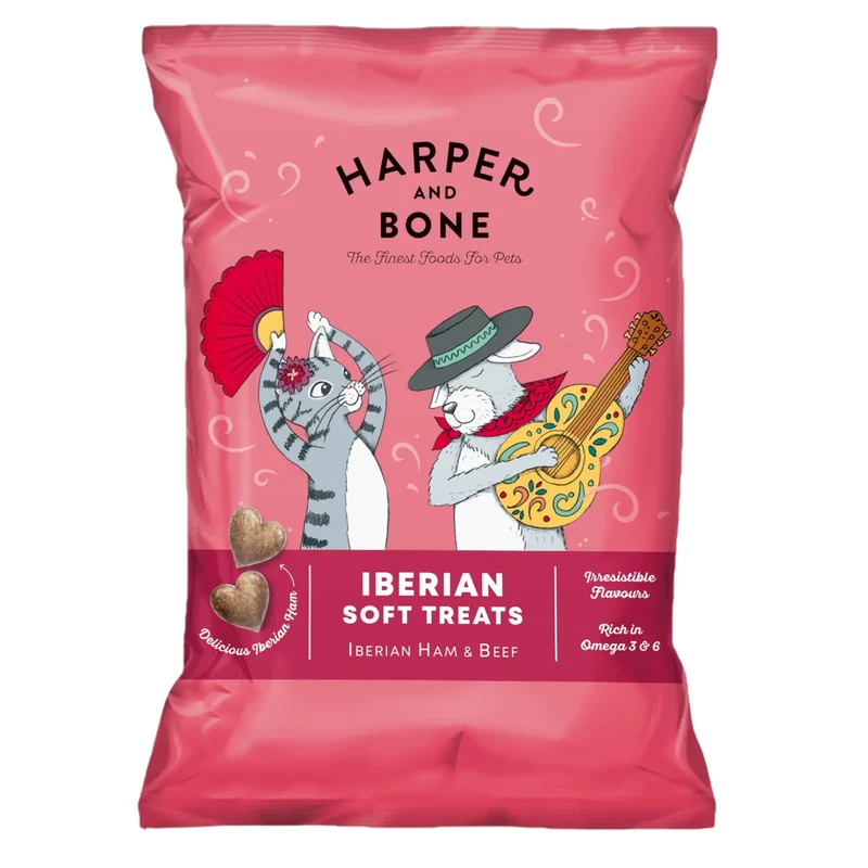 HARPER&BONE Soft Snack Cane e Gatto Prosciutto e Manzo 90gr