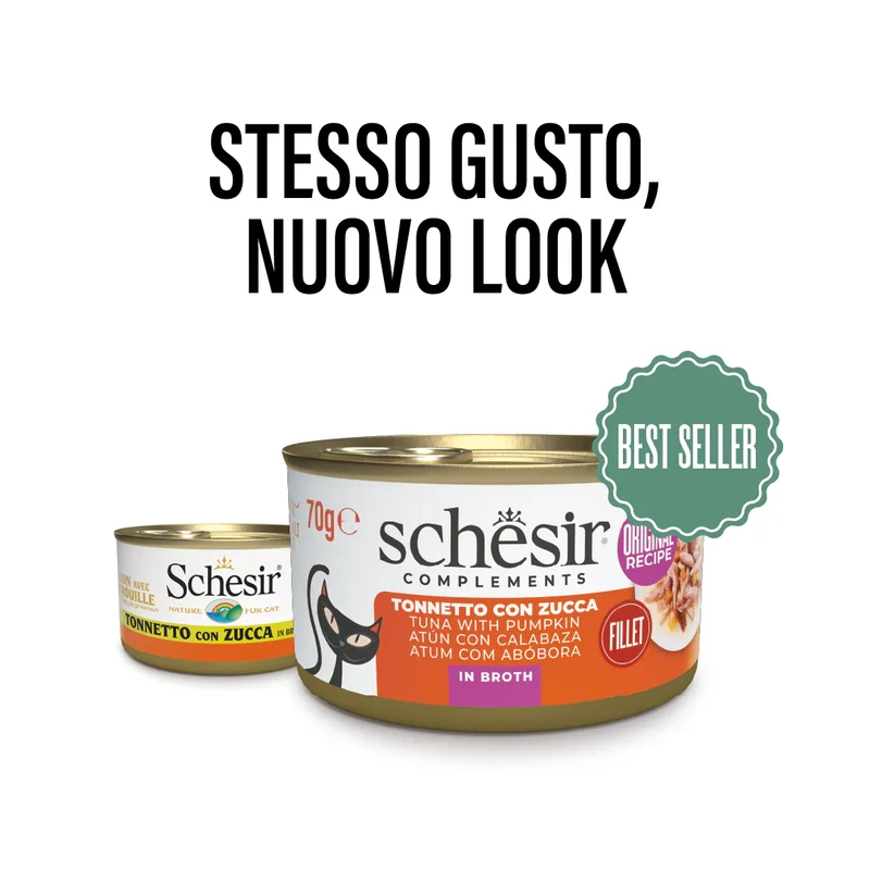 Schesir Tonnetto con Zucca in Gelatina 70g - Umido Gatto
