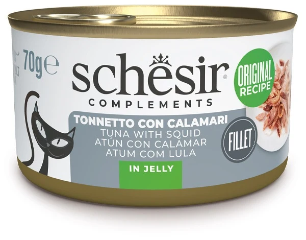 Schesir Gatto Tonnetto con Calamari in Jelly 70g Lattina