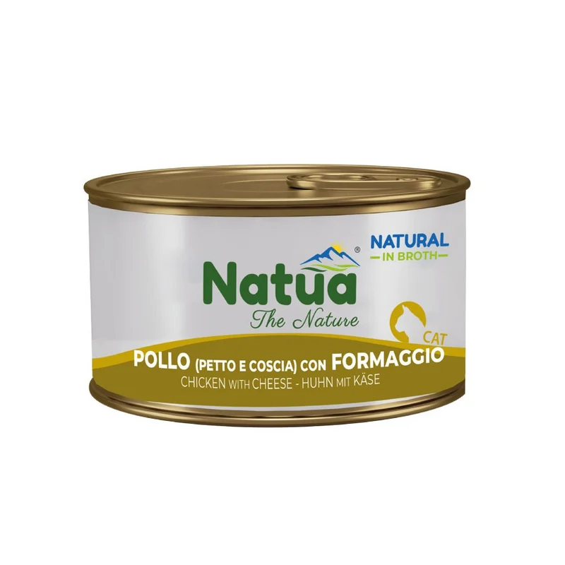 Natua Cat Natural Pollo Formaggio Broth 85g Lattina