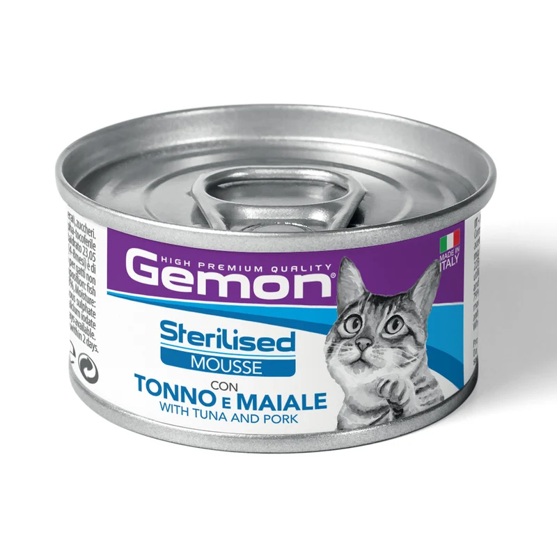Gemon Gatto Mousse Sterilised con Tonno e Maiale 85g