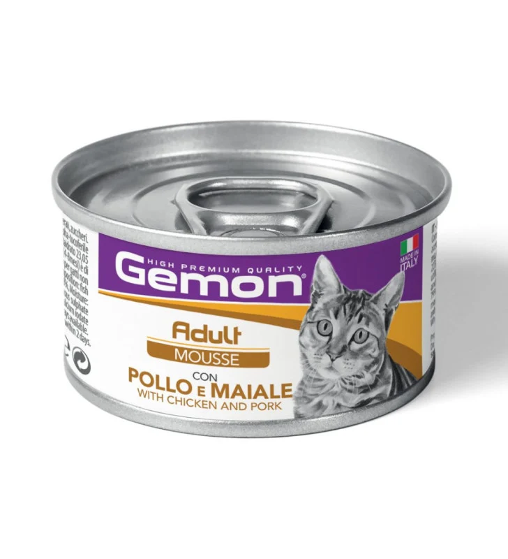 Gemon Gatto Mousse Adult con Pollo e Maiale 85g