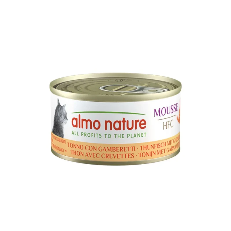 Almo Nature HFC Mousse Cats - Tonno con Gamberetti 70g