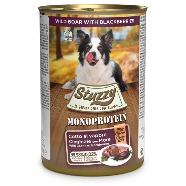 Stuzzy Monoprotein Cinghiale 400g – Cane Adulto