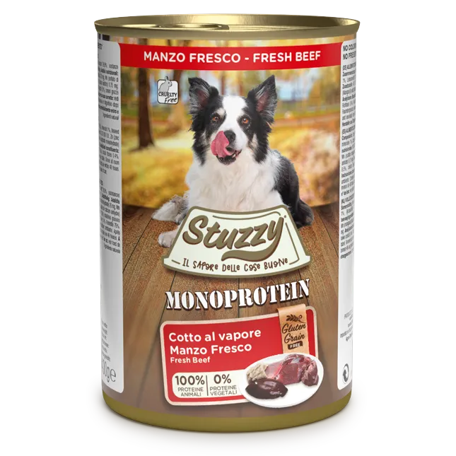 Stuzzy Monoprotein Manzo 400g – Cane Adulto