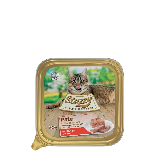 Stuzzy Paté Manzo 100g – Gatto Adulto