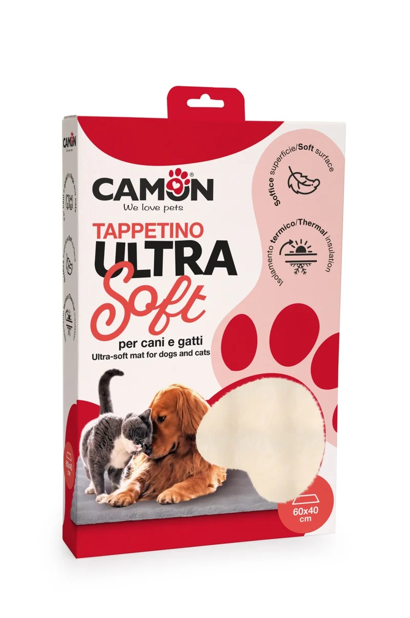 Camon Tappetino ULTRA Soft per Cani e Gatti 60x90 cm – Crema