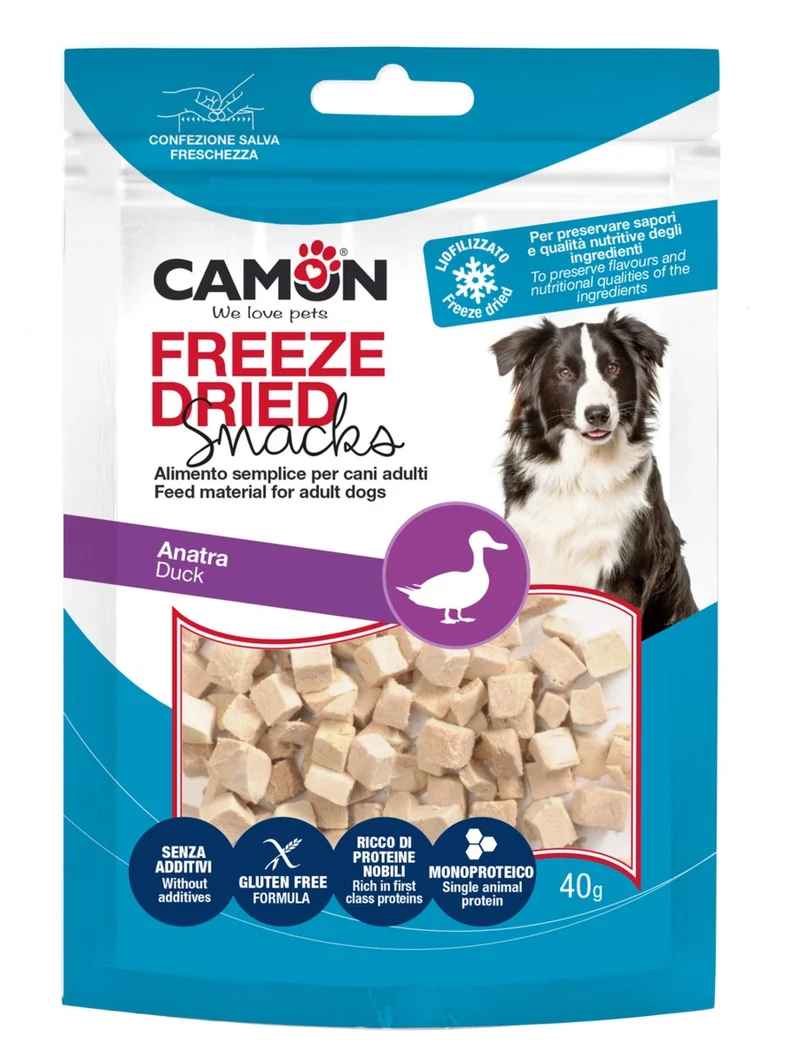 Camon Treats Dadini di Anatra Liofilizzati – 40 g