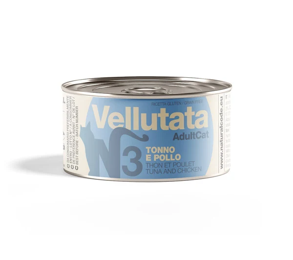 Natural Code V03 - Vellutata Tonno e Pollo 85g - Cibo Umido per Gatti