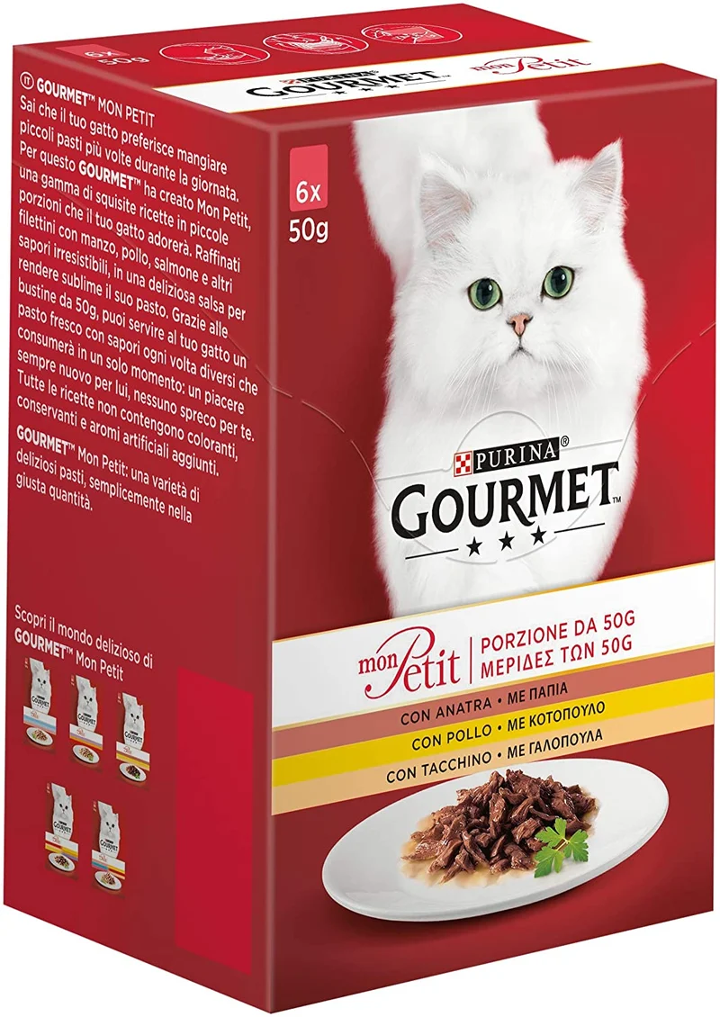Gourmet Mon Petit Anatra Pollo e Tacchino 6x50g