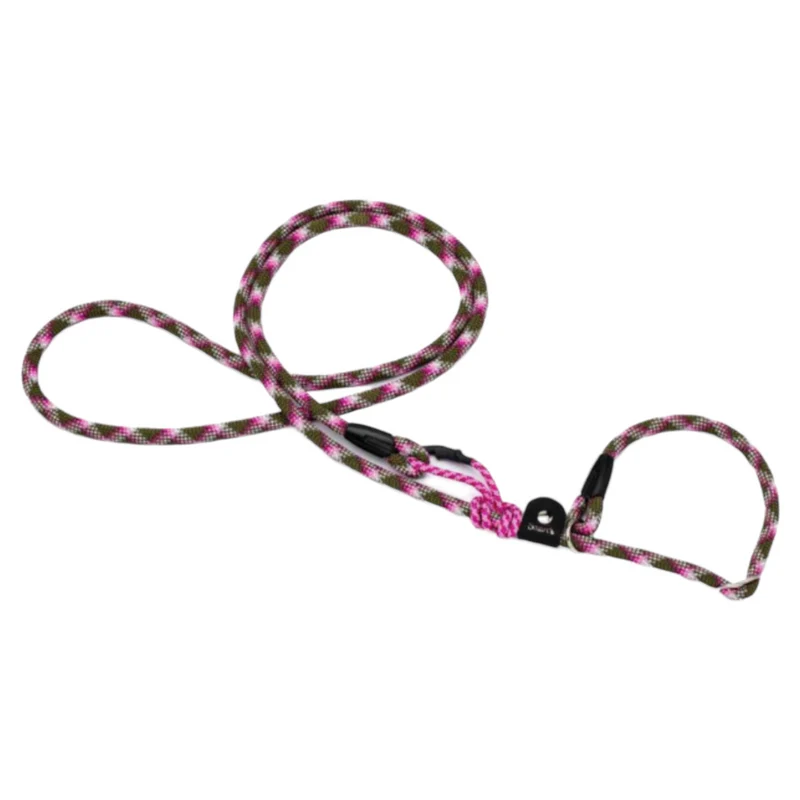 LEOPET Guinzaglio regolabile in corda a Strangolo Rosa