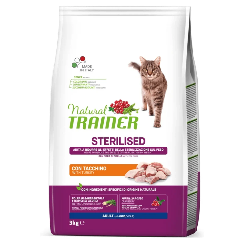 TRAINER Gatto Sterilised Tacchino 3Kg