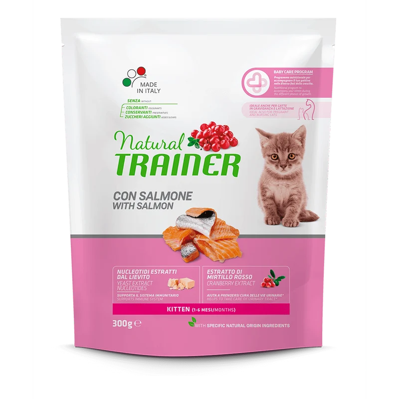 Natural Trainer Kitten con Salmone 300g - Gatti Cuccioli