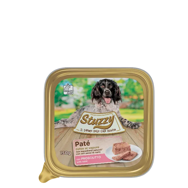 Stuzzy Paté Classico Prosciutto 150g – Cane Adulto