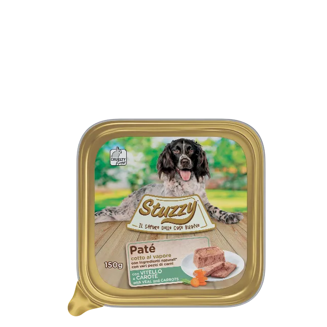 Stuzzy Paté Classico Vitello e Carote 150g – Cane Adulto