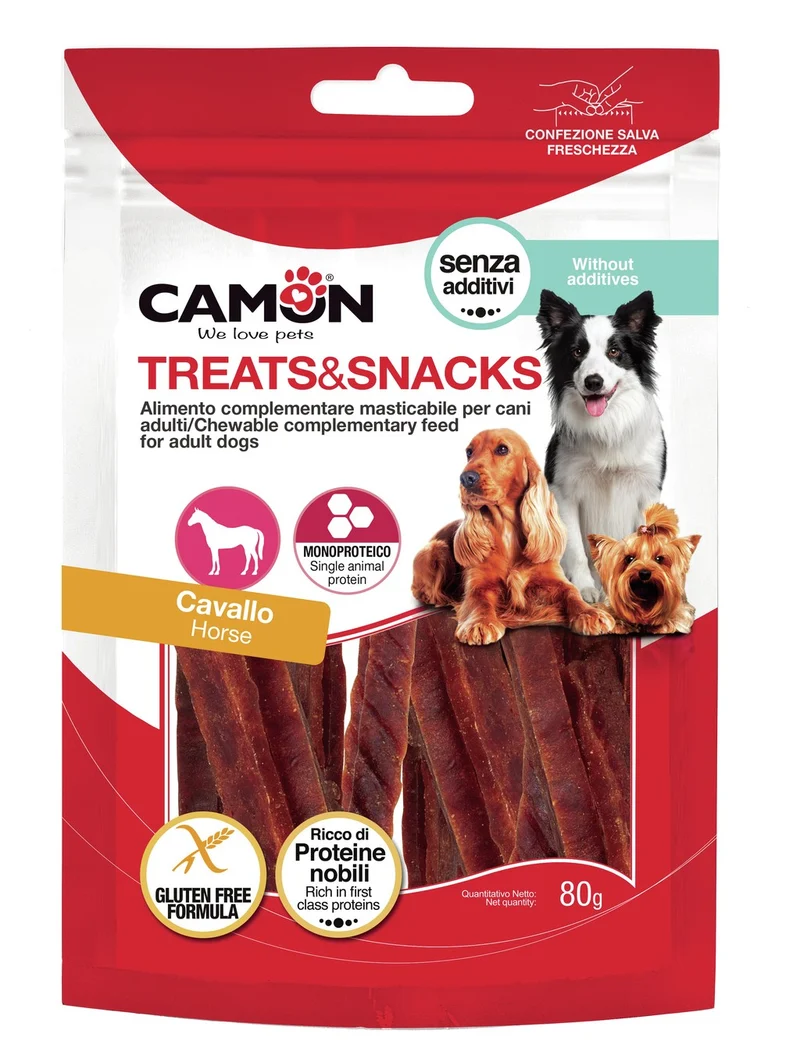 Camon Strips Cavallo Cani Monoproteico 80 g
