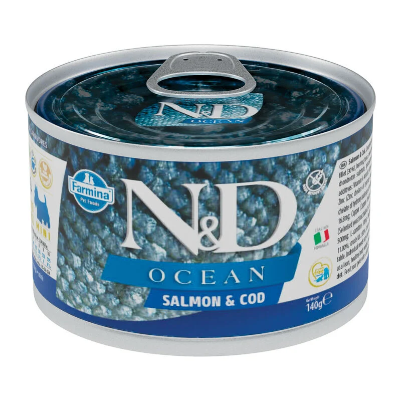 Farmina N&D Ocean Mini Salmone e Merluzzo 140g - Umido Cane