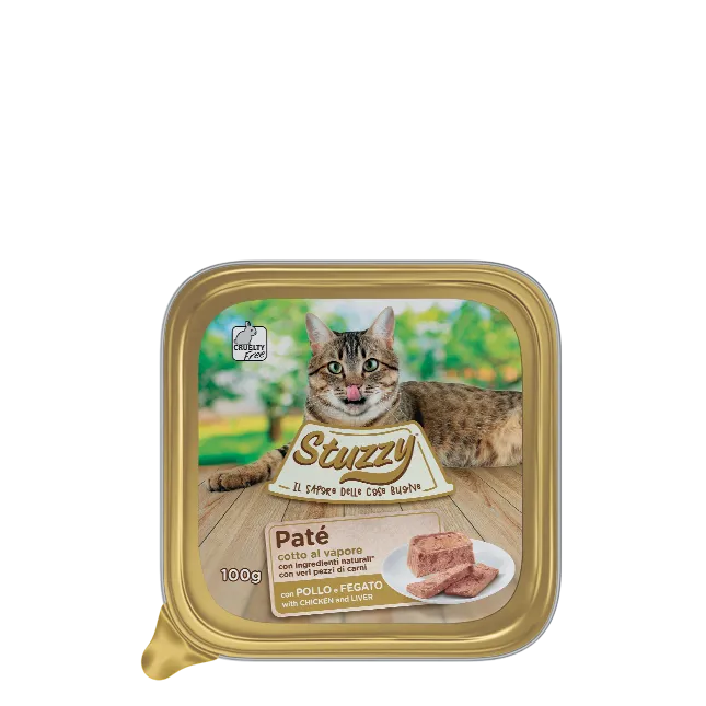 Stuzzy Paté con Pollo e Fegato 100g – Gatto Adulto