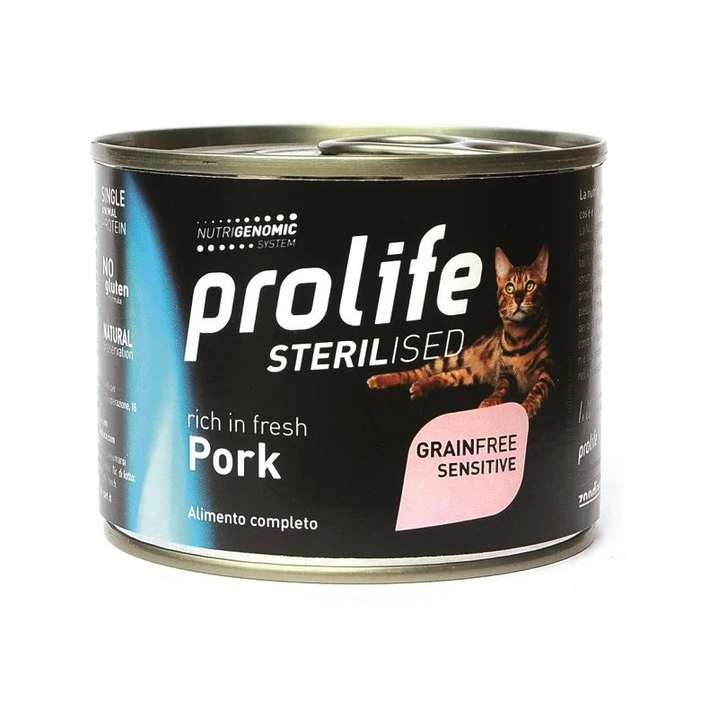 Prolife Gatto Sterilised Grain Free Maiale 200g